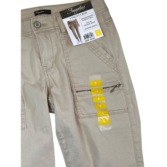 Supplies Womens Utility Crop Pants Size 4 NWT Y2K Military Streetwear - Picture 3 of 5